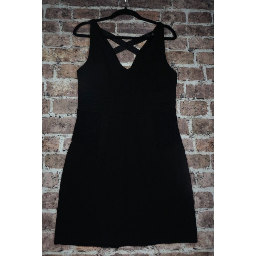 Express Bodycon Dress Women M Sleeveless VNeck Mini Little Black Dress Party LBD